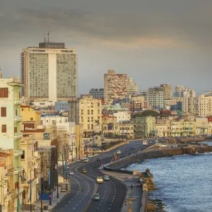 Havana Print: Vedado District and El Malecon Seawall Havana Print: Vedado District and El Malecon Seawall