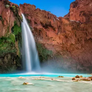 Havasu Falls Print: A Blue-Green Waterfall in Arizona Havasu Falls Print: A Blue-Green Waterfall in Arizona