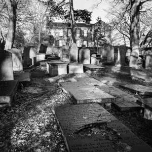 Haworth Graveyard looking to the Parsonage Haworth Graveyard looking to the Parsonage