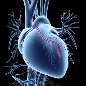 Heart bypass graft, artwork Heart bypass graft, artwork