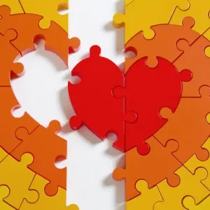 Heart Puzzle Print: Split Stone Edition Heart Puzzle Print: Split Stone Edition