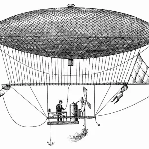 Henri Giffard's steam-powered dirigible Henri Giffard's steam-powered dirigible