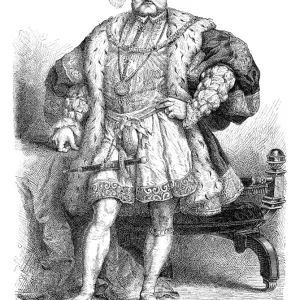 Henry VIII King of England portrait illustration 1882 Henry VIII King of England portrait illustration 1882
