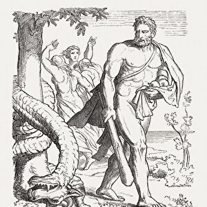 Hercules with the apples of the Hesperides, published in 1880