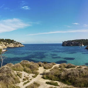 The hidden beach of Portals Vells, Three Finger Bay, Cala Portals Vells, Cala Mago, Cala Portals Vells, Portals Vells, Calvia, Majorca, Balearic Islands, Spain