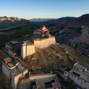 Gyantse Dzong Tibet China High Angle View Print Gyantse Dzong Tibet China High Angle View Print