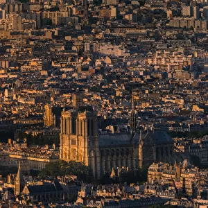 High angle view of Notre dame