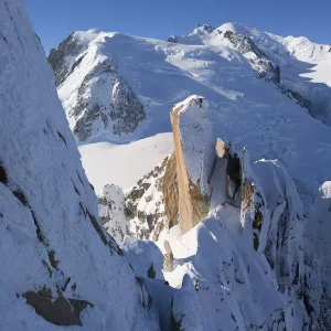 High mountain peaks of Chamonix