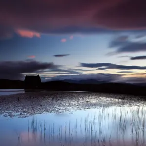 Highland hill loch and small mountain Highland hill loch and small mountain