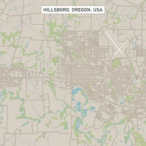 Hillsboro Oregon US City Street Map