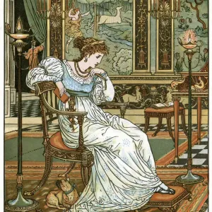 Hind in the Wood Vintage Lithograph Print Hind in the Wood Vintage Lithograph Print