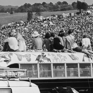 Hippy Bus at the Woodstock Music Festival 1969