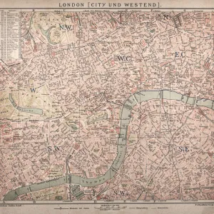 Historic map of London (18th Century)