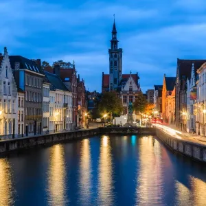 Historic Spiegelrei Harbor Print of Bruges, Belgium Historic Spiegelrei Harbor Print of Bruges, Belgium