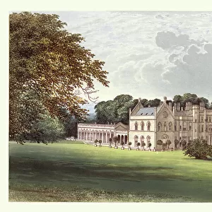 History English Architecture, Romantic gothic, Wycombe Abbey, High Wycombe, Buckinghamshire, 19th Century Landscape Art