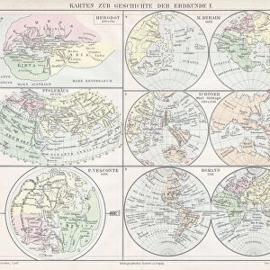 The history of geography map 1895