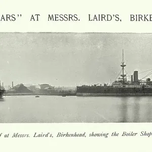 HMS Mars at Fitting out wharf Laird Brothers shipyard, Birkenhead, History Royal Navy shipbuilding, 19th Century HMS Mars at Fitting out wharf Laird Brothers shipyard, Birkenhead, History Royal Navy shipbuilding, 19th Century