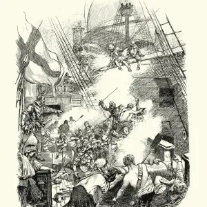 HMS Revenge fighting against the spanish 1591 HMS Revenge fighting against the spanish 1591