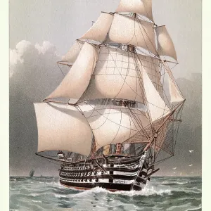 HMS Victoria was the last British wooden first-rate three-decked ship of the line, Royal Navy warship HMS Victoria was the last British wooden first-rate three-decked ship of the line, Royal Navy warship