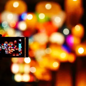 Hoi An lanterns through phone Hoi An lanterns through phone