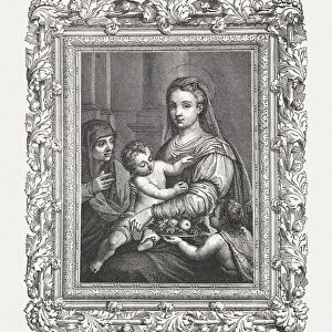 Holy Family with St. John and St. Anne, published 1878