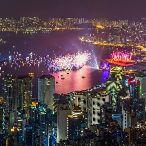Hong Kong new year 2013 fireworks display