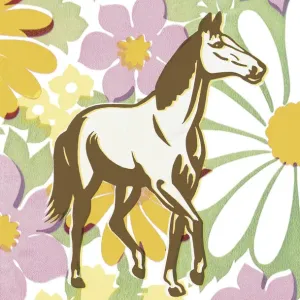 Horse on Flower Pattern Horse on Flower Pattern