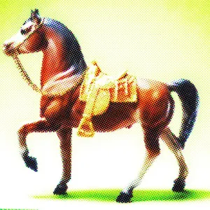 Horse on Green Background Horse on Green Background
