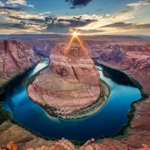 Horseshoe Bend Print at Sunset Horseshoe Bend Print at Sunset