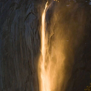 Horsetail Falls at sunset in Yosemite