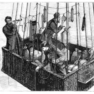 Hot air balloon Zenith with aviators Paris France 1875