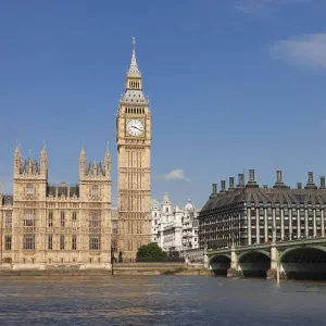 Houses of Parliament, Big Ben, Westminster Bridge, Thames, London, England, United Kingdom