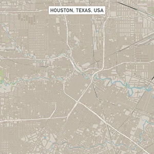 Houston Texas US City Street Map