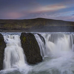 Hraueyjarfoss waterfall on the Tungnaa river, Highlands of Iceland, Iceland, Europe