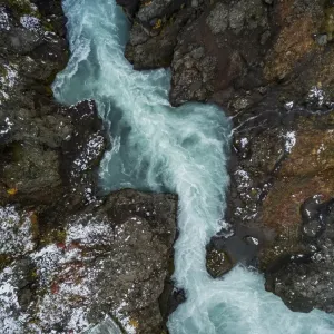 Hraunfossar Waterfall Aerial Print Hraunfossar Waterfall Aerial Print