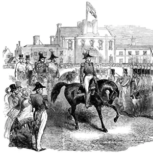 HRH Prince Albert inspects the Artillery Company (engraved illustration)