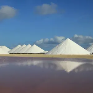 Huge mountains of salt on Bonaire Huge mountains of salt on Bonaire