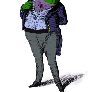 Humanized animals illustrations: Frog