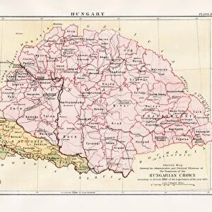 Hungary map 1881