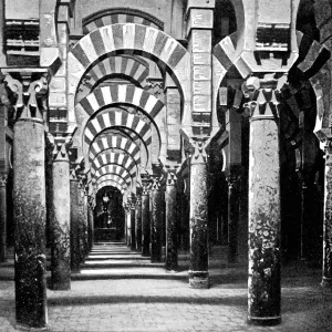 Hypostyle Hall at the Mosque-Cathedral of Cordoba in Cordoba, Spain - 19th Century Hypostyle Hall at the Mosque-Cathedral of Cordoba in Cordoba, Spain - 19th Century