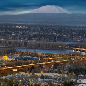 I-205 Interstate Freeway Blue Hour