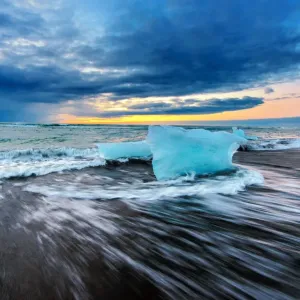 Ice on beach Ice on beach