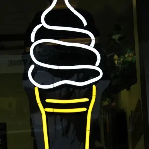 Vibrant Neon Ice Cream Sign Print Vibrant Neon Ice Cream Sign Print