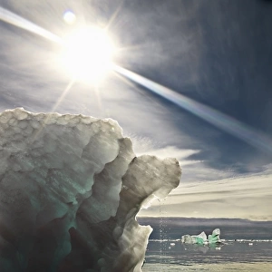 Iceberg melting in the sun