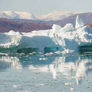 Iceberg in Pakitsoq Fjord System with Nuussuaq Peninsula in background, Oqaatsut, Avannaata, Greenland, Denmark