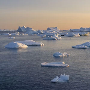 Icebergs at Disko Bay, Oqaatsut (Rodebay), Greenland, Denmark