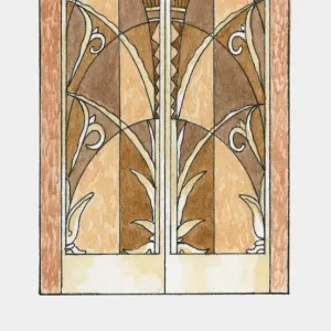 Illustration of 1920s Art Deco door