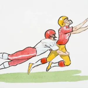 American Football Tackle Print
