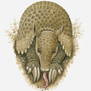 Armadillo Licking Ants Print