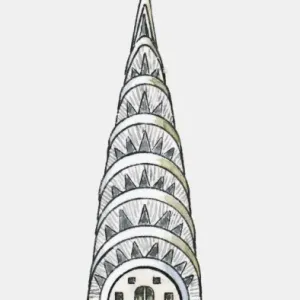 Art Deco Vertex of the Chrysler Building Print Art Deco Vertex of the Chrysler Building Print